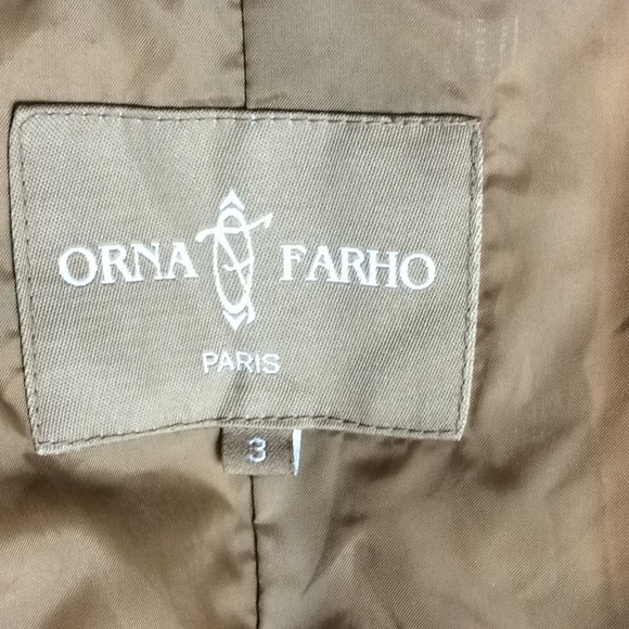 Orna Farho Paris down coat fur lined hood size M - Picture 6 of 8